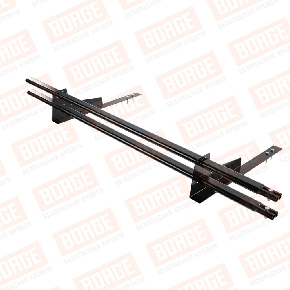 Снегозадержатель трубчатый BORGE 1,5-3 м для гибкой черепицы — изображение 10